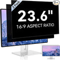[2 Pack] 23.6 Inch Computer Privacy Screen for 16:9 Aspect Ratio Widescreen Monitor, Eye Protection Anti Glare Blue Light Computer Monitor Privacy Filter, Removable Anti-Scratch 23.6 Protector Film
