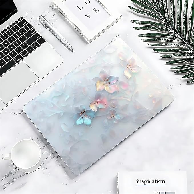 Compatible with MacBook Air 13.3 13.6 Inch Case 2022 2021 2020 2019 Plastic Hard Shell Case Cover,13.3 Air (A1932/A2179/A2337), Floral