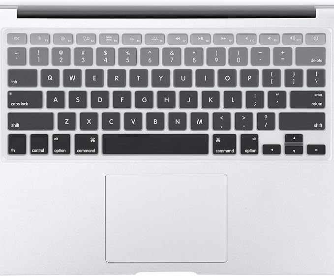 Allinside Gray Ombre Keyboard Cover Skin for MacBook Pro 13" 15" 17" (2015 or Older Version), MacBook Air 13" A1369/A1466, Older iMac Wireless Keyboard MC184LL/B