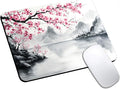 Mouse Pad, Cute Japanese Cherry Blossom Mouse Pads for Desk, 9.5" x 7.9" Non-Slip Rubber Base Computer Mousepad with Women, Portable Square Design for Wireless Mouse and Pad Laptop Office & Travel