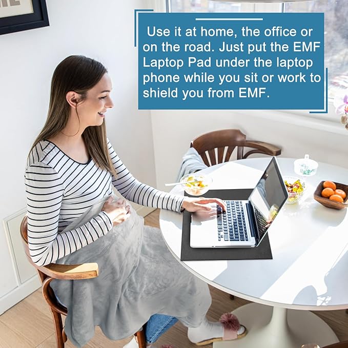 Laptop Pad Protection, Heat Shielding Laptop Pad EMI Blocker Lap Desk, Protector Portable Heat Blocker for Laptop, Tablets and Phones (12"-16")