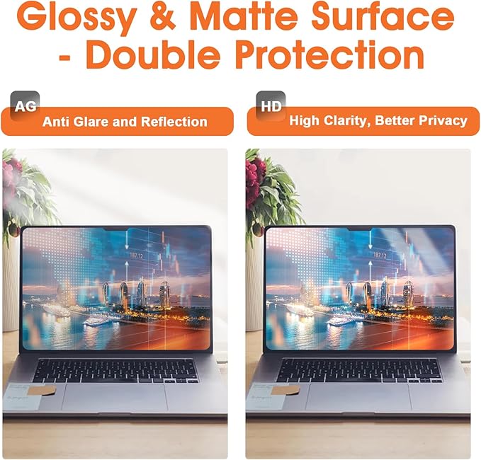 Magnetic Laptop Privacy Screen 14 Inch 16:10 Display- Removable Anti-Glare Blue Light Filter, Computer Privacy Screen Shield, Not for 14'' Laptops with 16:9 Resolution