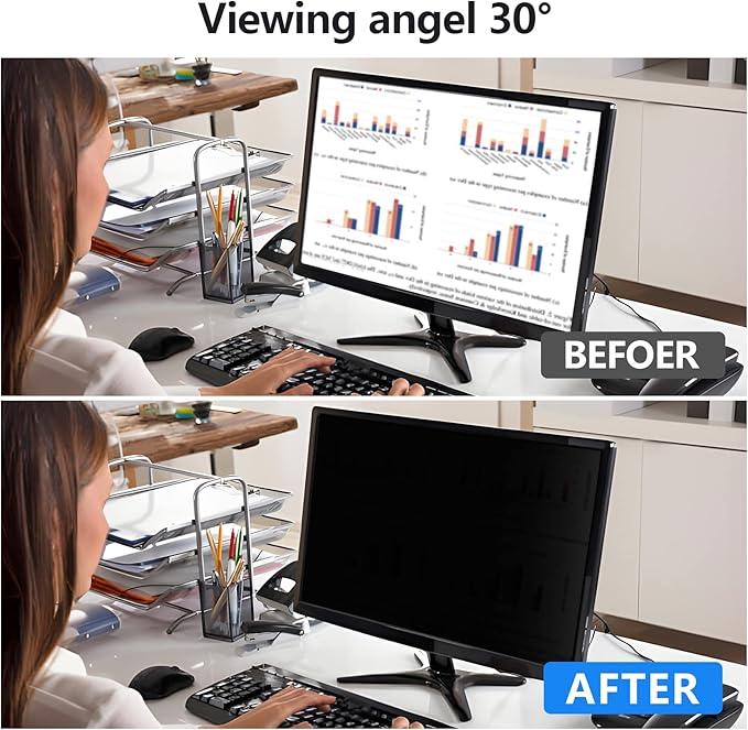 Computer Privacy Screen Protector 23 Inch with Hp Dell Acer Asus Samsung LG and More, Removable Security Shield Filter for 16:9 Aspect Ratio Monitor Like ViewSonic Sceptre AOC Koorui BenQ (23" Diagonal 16:9 1 Pack)
