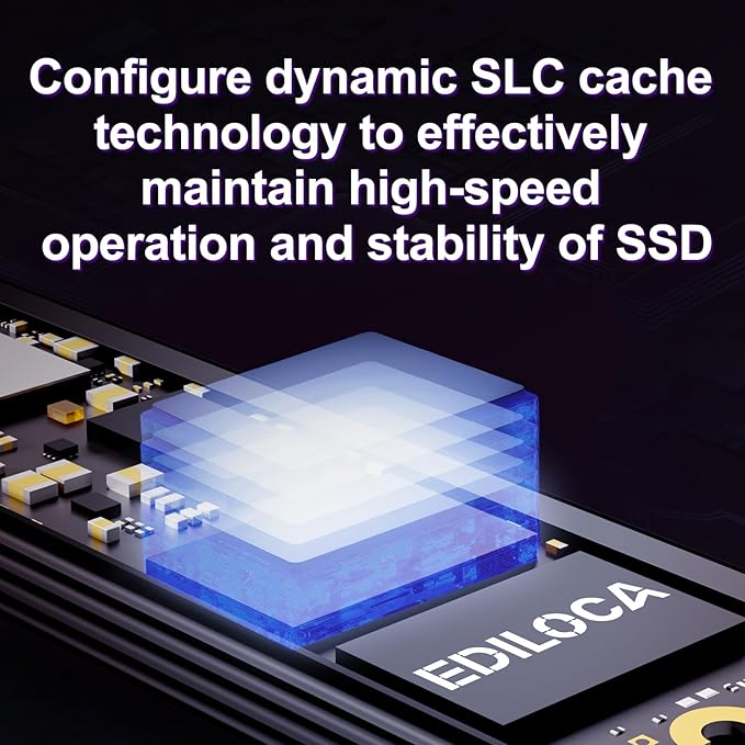 1TB M2 NVME SSD with Heatsink - PCIe Gen4.0 NVMe M.2 2280 3D NAND TLC, 5000MB/s Read, Internal Solid State Drive for PS5/PC, Dynamic SLC Cache, PS5 Storage Expansion, 5-Year Warranty(EN760)