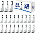 Zonon 25 Pcs J Hooks for Hanging Metal J Hook Hangers Cable Support with Bat Wing Heavy Duty G60 Galvanized Steel Cable Hooks for Attaching Ceiling Wire Threaded Rod, Ul Certification(3/4 Inch)