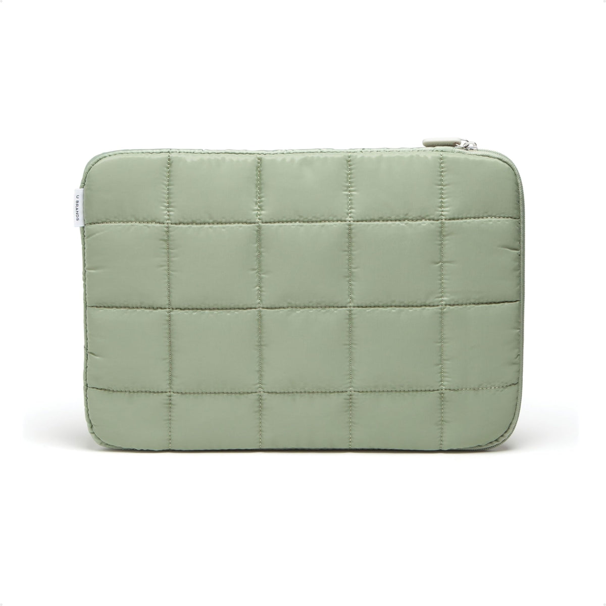 U Brands Nylon Puffy Zipping Medium Laptop Sleeve, 9.75" x 13", MacBook Bag, Laptop Case for MacBook Pro, MacBook Air, Chromebook, HP Computer, Sand Beige