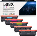 508X Toner Cartridge Combo Pack (5-Pack, 2Black/1Cyan/1Magenta/1Yellow) Replacement for HP 508X 508A 508 Toner CF360X CF361X CF362X CF363X Compatible for M553 M552 553 MFP M577 Series Printer