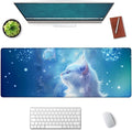 Cat Large Mouse Pad, Gaming Mouse Pad, Keyboard Mat, Non-Slip Rubber Base, Office Accessories, Desk Mat, MousePads for School, Work, Home Decor Gifts 31.5" x 11.8"