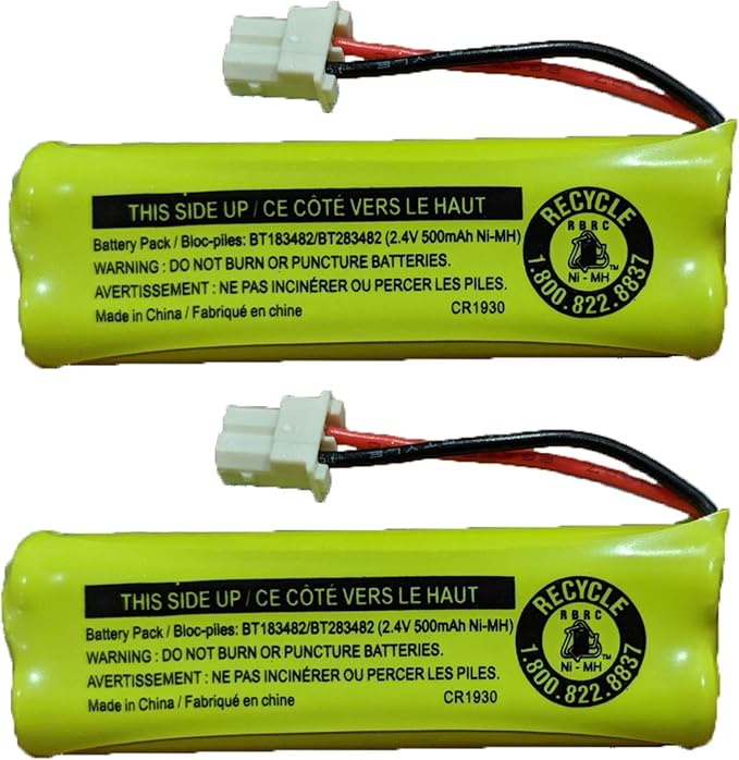 JustGreatDealz Battery BT183482 BT283482 for Vtech Cordless Telephones CS6114 CS6409 CS6419 DS6401 DS6421 DS6422 DS6423 DS6424 DS6425 DS6426 DS6472 LS6405 LS6425 LS6426 LS6475 LS6476 (2-Pack)