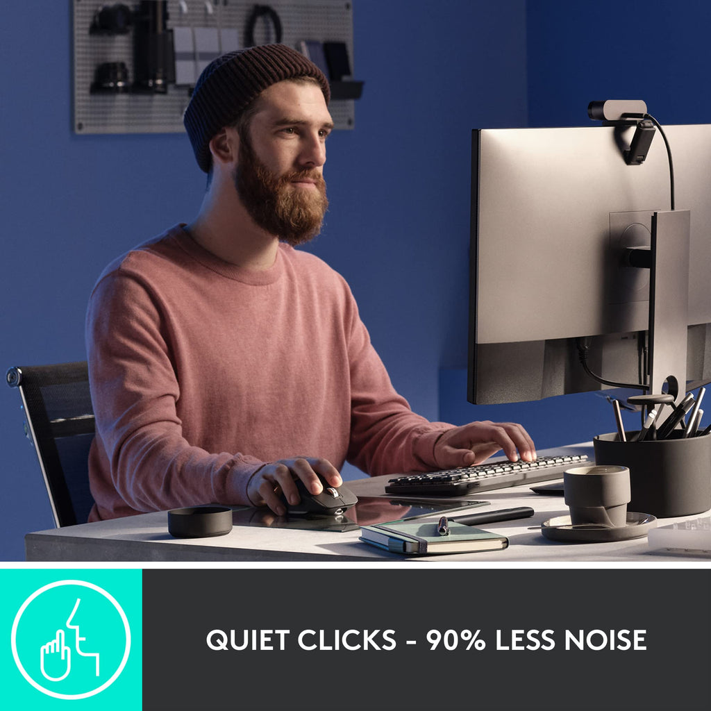 Logitech MX Master 3S Wireless Mouse Standard Edition with Logi Bolt USB Receiver, Ultra-Fast Scrolling, Ergo, 8K DPI, Track on Glass, Quiet Clicks, USB-C, Bluetooth, Windows, Linux, Chrome- Pale Grey