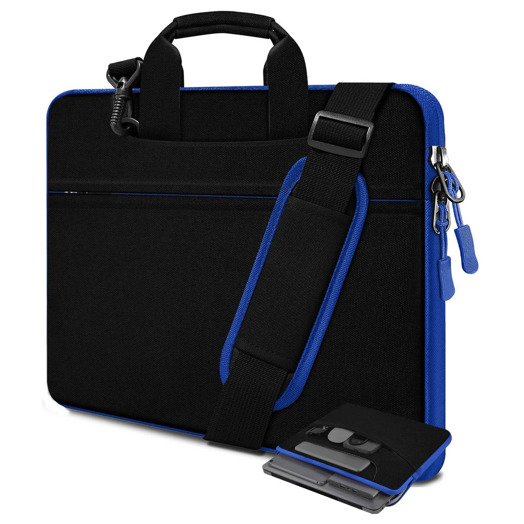 Hseok Laptop Case 15.6 inch Shoulder Bag with Strap,Black