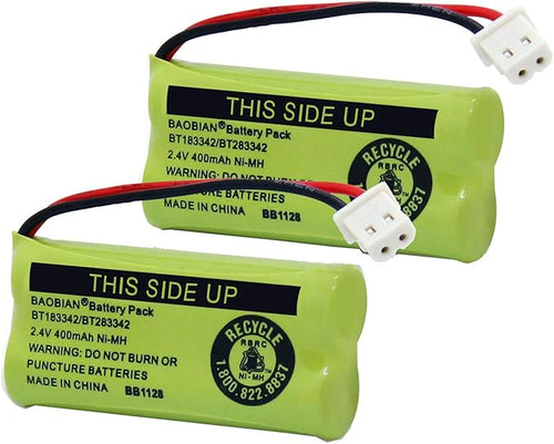 BAOBIAN BT183342/BT283342 2.4V 400mAh Ni-Mh BT166342/BT266342 BT162342/BT262342 Cordless Phone Pack CS6709 CS6609 CS6509 CS6409 EL52100 EL50003 (4 Pack)