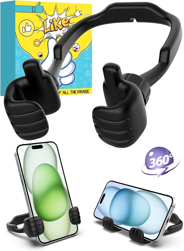 Thumbs Up Lazy Cell Phone Stand: Back to School Supplies Gifts for Teens Boys Girls Kids Men Women Phone Holder for Desk Funny Gadgets Ideas Who Have Everything Gifts for Christmas Stocking Stuffers