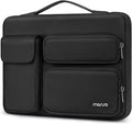MOSISO 360 Protective Laptop Case 14 inch, Laptop Sleeve Compatible with HP Lenovo Dell ASUS Acer, HP Stream, Dell Latitude, Lenovo IdeaPad, Side Open Bag with 2 Raised&1 Flapover Pockets, Black