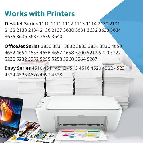 63XL Ink Cartridge Compatible for HP Ink 63 XL Black Color Combo 4650 3830