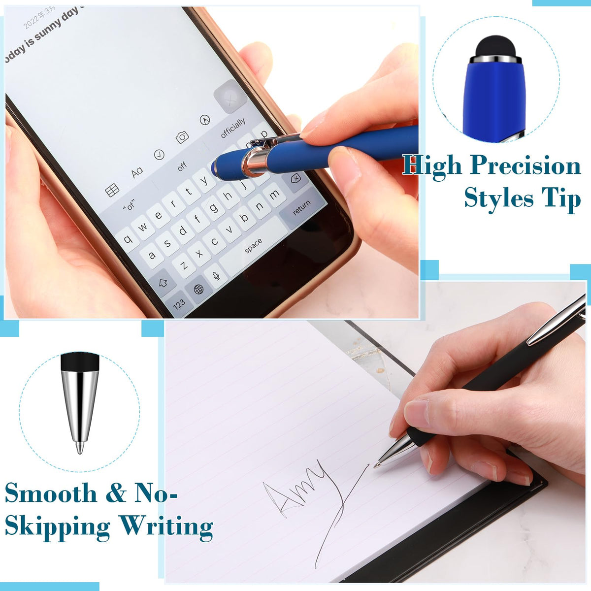 Konohan 100 Pieces Stylus Pen 2 in 1