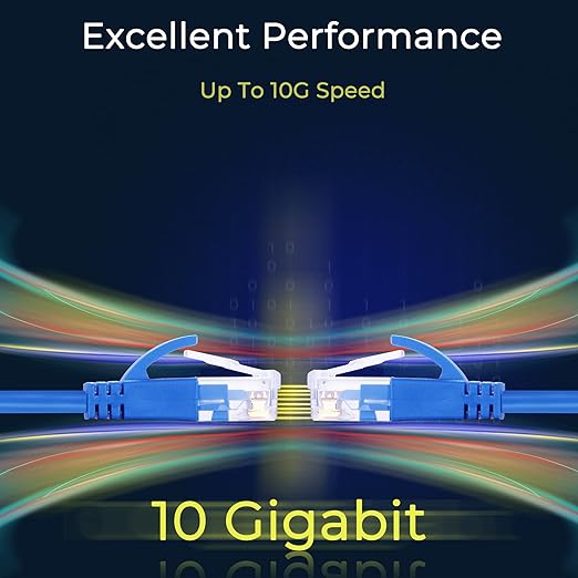 Rapink Patch Cables Cat6a 1ft (50 Pack) Slim, Cat6a Ethernet Patch Cable 10G Support, Snagless Cat 6 Patch Cable for Patch Panel to Switch, Flexiable Cat 6a Ethernet Cable with Gold Plated