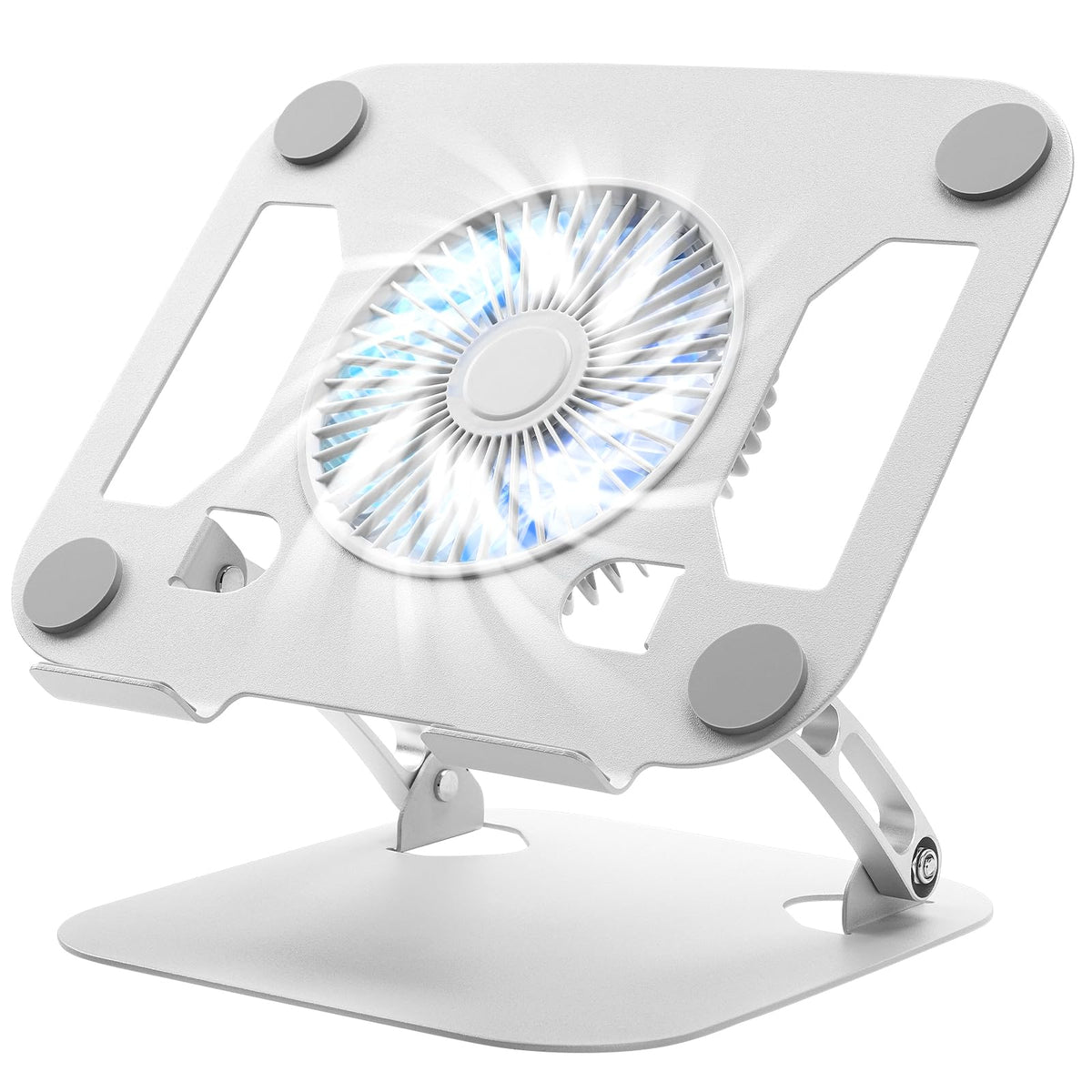 SHUWEI Laptop Stand with Fan, Height/Angle Adj fits 16" Laptop, Black