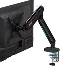 AVLT Single 27”-45” RGB Gaming Monitor Arm Desk Mount -Black