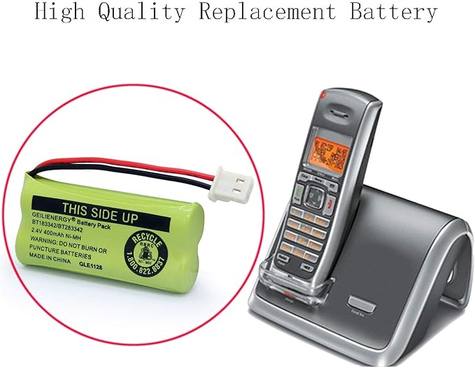 GEILIENERGY BT162342/BT262342 Battery Compatible for BT183342/BT283342 BT166342/BT266342 VTech CS6114 CS6419 CS6719 at&T EL52300 CL80111 Cordless Phone (Pack of 2)