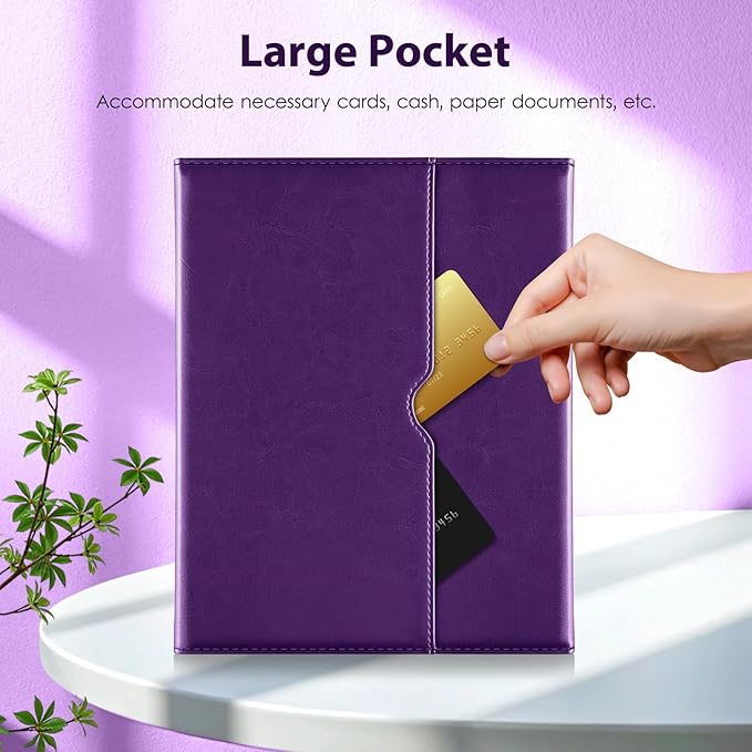 DTTO for iPad 9th/8th/7th Generation 10.2" Case 2021/2020/2019 with Keyboard, 7 Colors Backlit Wireless Detachable Keyboard Premium Leather Folio Cover with Pencil Holder & Pocket, Dark Purple