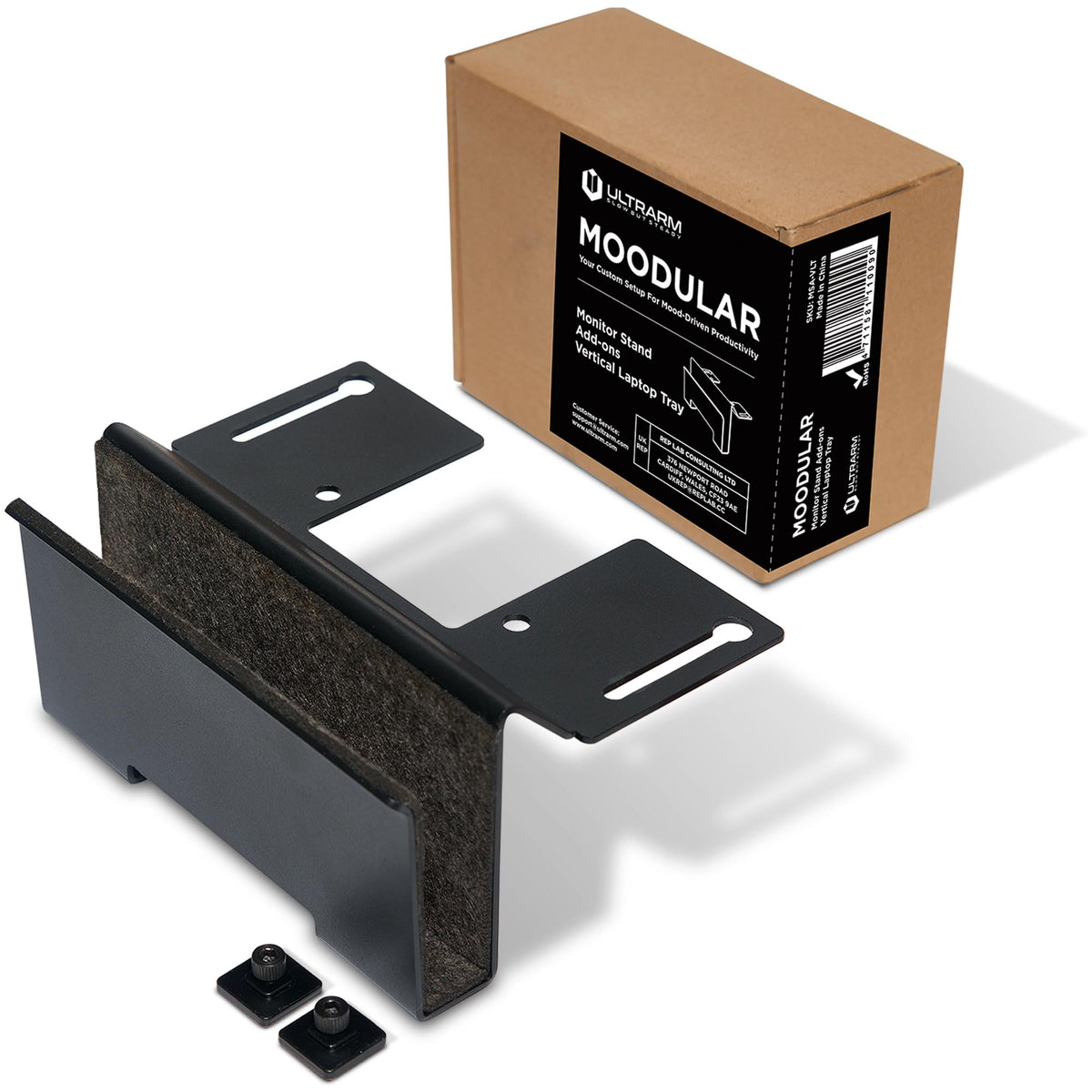 ULTRARM Moodular Laptop Tray Stand Add-On for Slide Rails, Do Not Use Alone