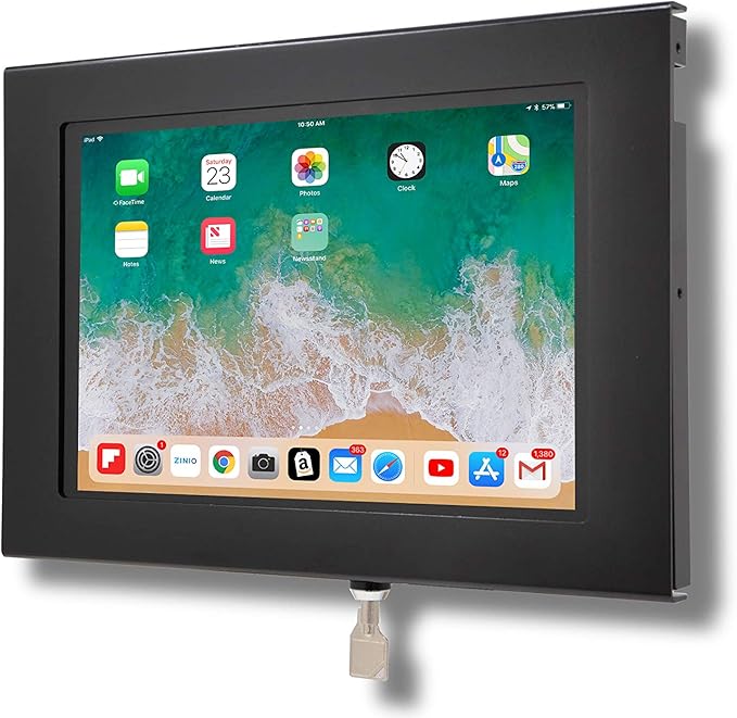 TABcare Locking Security Metal Case for iPad mini 6 7 8.3" Functions as Kiosk, POS, Store, Show Display (Black, iPad mini 6/7)