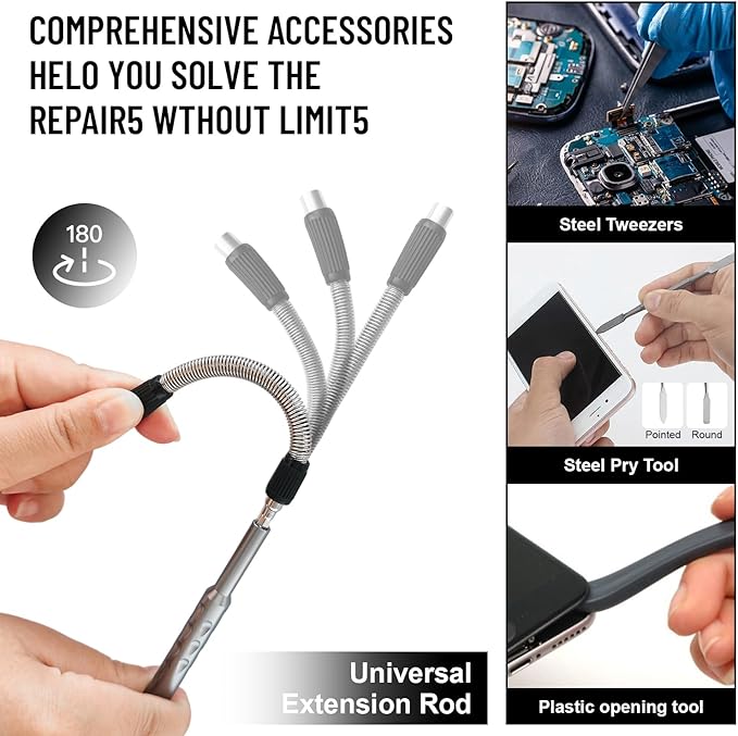 128 in 1 Precision Screwdriver Set,Precision Bit Set,Professional Magnetic Repair Tool Kit with 120 Bits for Electronics, Computer, Laptop, Game Console and Household Appliances