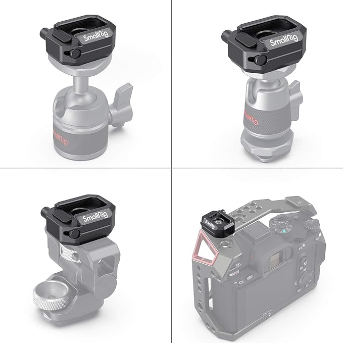 SmallRig Universal Cold Shoe Mount, Multi-Functional Shoe Adapter with Safety Release, for DSLR Camera Rig Microphone LED Light - 2797