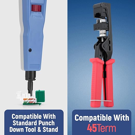 Everest 45° Angled RJ45 Cat6 Keystone Jacks 50-Pack in Green - Slim Profile Female RJ45 Connectors - Cat 6 Keystone Jack - Compatible with 45° Angled Speed Termination Tool - 45Term (B0BL3GS7ZY)