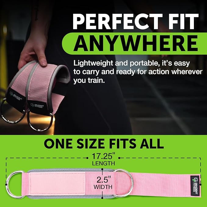 Gradient Fitness Ankle Straps (2 Pack) | Ankle Strap for Cable Machine, Ankle Bands for Working Out, Cable Ankle Strap