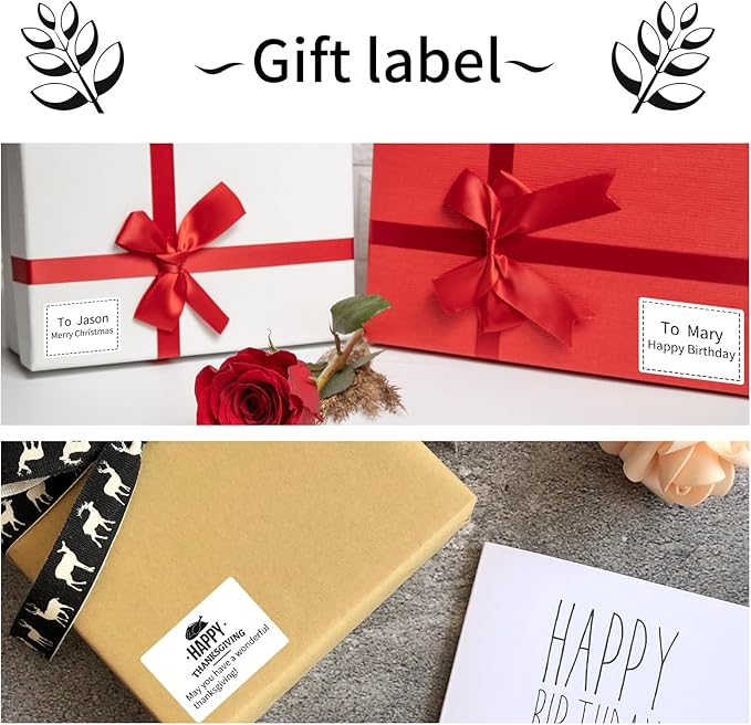 PUQU 30x50mm Direct Thermal Sticker Labels, Self-Adhesive All-Purpose Label Maker Tape, Compatible with AQ Series Label Printer, Refills Standard Laminated Office Labeling, 6 Rolls, 900 Labels
