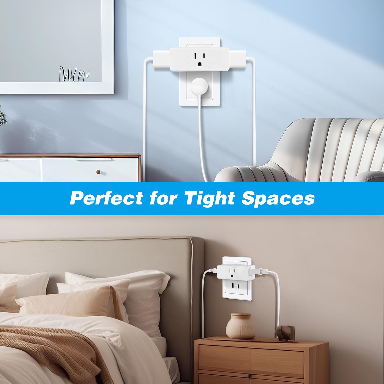 Multi Plug Wall Outlet 2pack Multiple Outlet Splitter Multi Outlet Extender