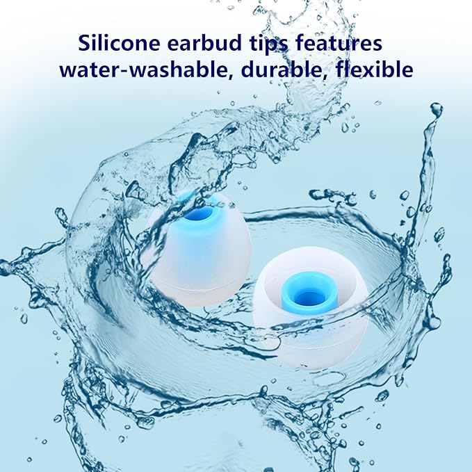 Earbud Replacement Tips Silicone Earbud Tips Earbud Covers Fit for in-Ear Headphones (Inner Hole 3.8mm -5.1mm) Ear Tips Earbud Rubber Tips 9 Pairs S/M/L