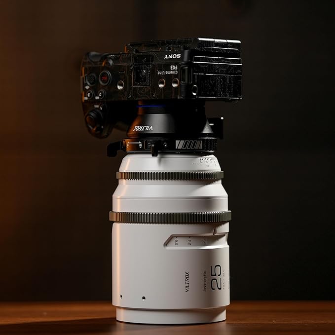 VILTROX PL-E Lens Mount Adapter with Rotary Lock Compatible with PL Lens to Sony E/NEX Mount Cameras A7S3/FS7/5/FX9 /A7R4/R3/a Series/Nex Series