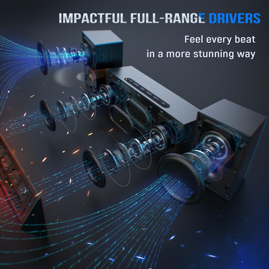 FIFINE AmpliGame A22 2.1 Gaming Computer Speakers with Subwoofer Bluetooth