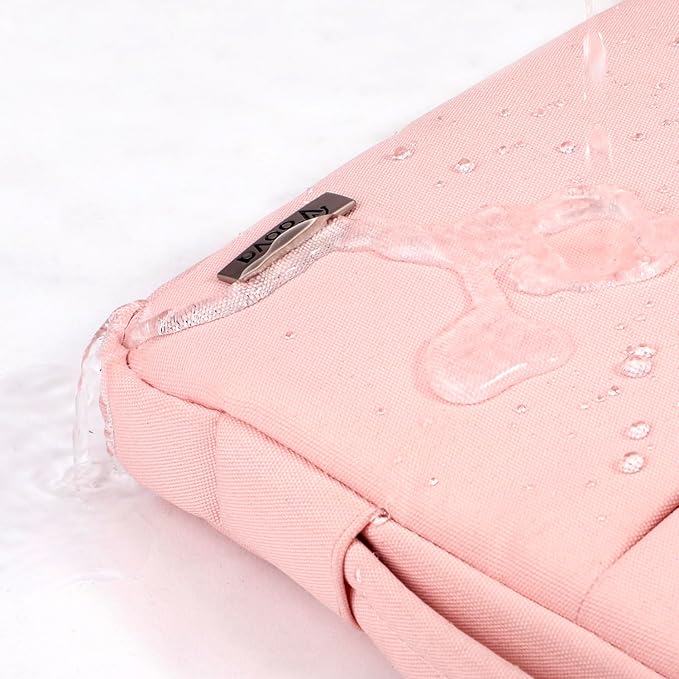 Voova Laptop Sleeve Carrying Case 13 13.6 Inch Compatible with MacBook Air 13 M1/M2/M3/M4, MacBook Pro 13/14, IPad Pro 13, Waterproof Slim Computer Cover Bag, Sakura Pink