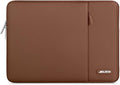 MOSISO Laptop Case 14 inch, 14 inch Laptop Sleeve Compatible with HP Lenovo Dell ASUS Acer, HP Stream, Dell Latitude, Lenovo IdeaPad, Polyester Vertical Computer Sleeve Bag with Pocket, Caramel Brown