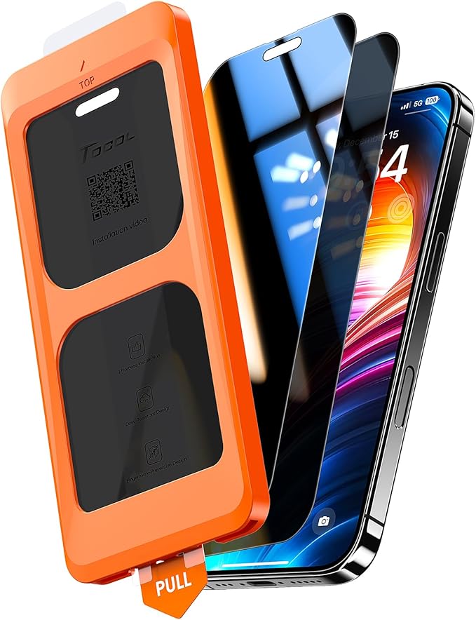 TOCOL for iPhone 16 Pro Privacy Screen Protector