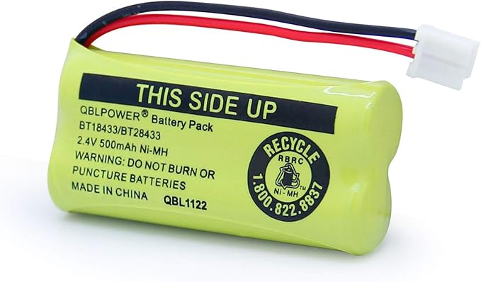BT18433 BT28433 BT184342 BT284342 BT1011 BT-1011 2.4V 500mAh Ni-MH Replacement Battery Cordless Phone CS6209 CS6219 CS6229 DS6151 89-1330-01-00 CPH-515D (3 Pack)