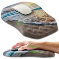 Armanza Ergonomic Slope Mouse Pad Wrist Support, Wrist Rest Mousepad for Carpal Tunnel Pain Relief with Massage Bulge and Slow Rebound Memory Foam (12x8 inch, Sunrise Beach)