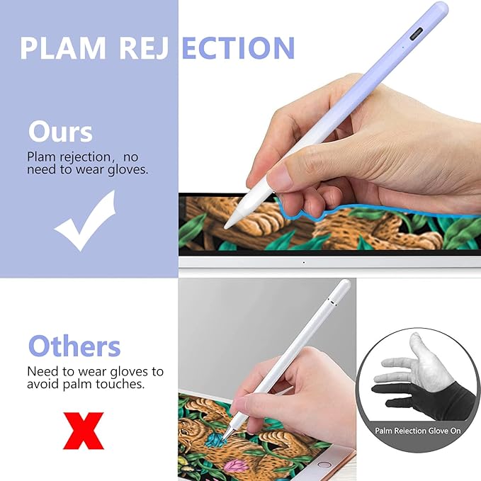 COO Stylus Pen for iPad Pro Air Mini 2018-2024, Palm Rejection Fast Charge