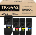 TK-5442 TK5442 Toner Cartridge 4-Pack High Yield Replacement for Kyocera TK-5442K TK-5442C TK-5442M TK-5442Y Compatible with ECOSYS PA2100cx PA2100cwx cdn MA2100cx/ MA2100cfx MA2100cwfx Laser Printers