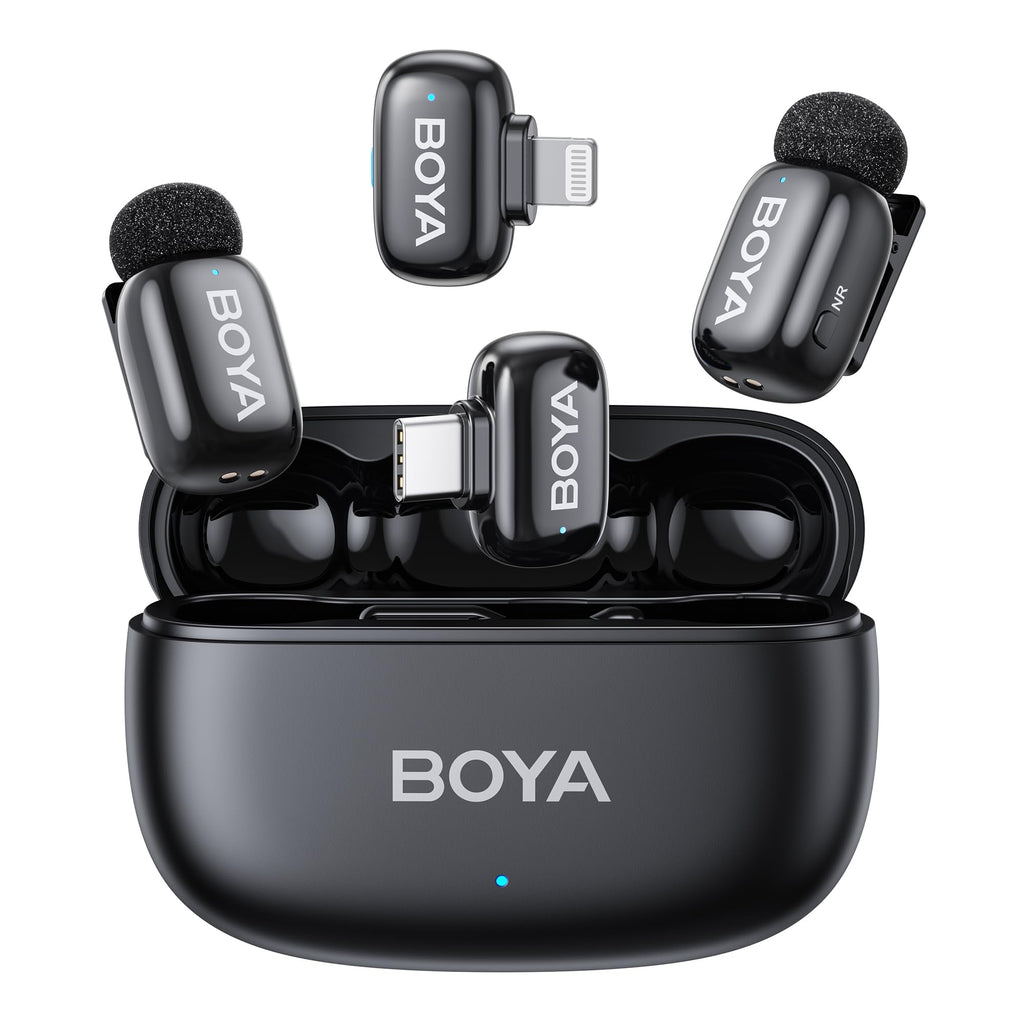 BOYA mini 2 Wireless Lavalier Microphone for iPhone 5-17 & Android Phone