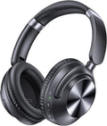 TAGRY Hybrid Active Noise Cancelling Headphones 100H Playtime Wireless Over Ear Bluetooth Headphone with Hi-Res Audio Fast Charging Comfort Earcups Headsets for Travel Home Office Phone PC Black