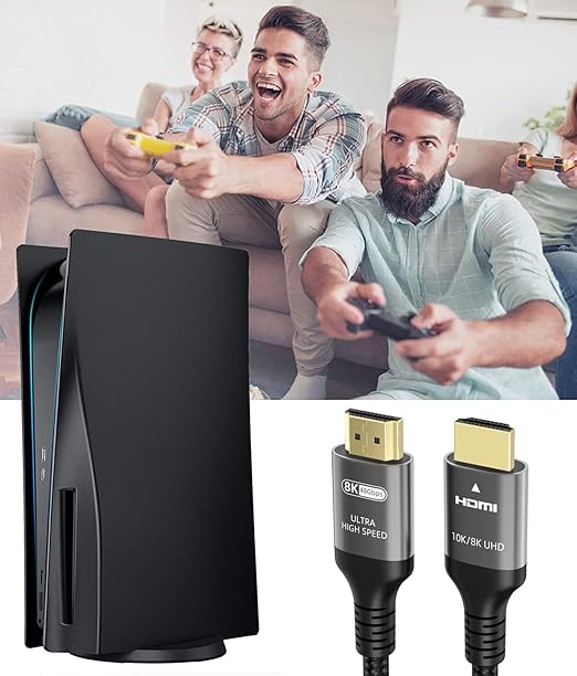 10K 8K 4K HDMI Cable 48Gbps 10 FT, Certified Ultra High Speed HDMI® Cable 4K 240Hz 144Hz 120Hz 8K60Hz 0.01ms HDR10+ eARC HDCP2.3 Netflix Roku TV PC Monitor Projector PS5 Xbox