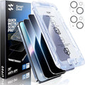 SMARTDEVIL 2+2Pack Privacy Screen Protector for iPhone 14 Plus with Camera Lens Protector,Shatterproof Tempered Glass [True 28°Anti Spy][9H Hardness][Automatic Dust-Elimination Install][Bubble Free]