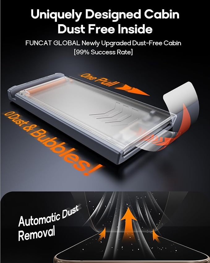 3 Pack for iPhone 16 Tempered Glass Screen Protector, Dust Free CABIN, Auto Positioning, Bubble Free, High Definition, Easy Installation,9H+ Hardness