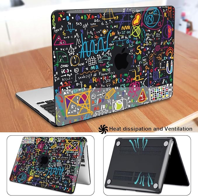 Compatible with M4 MacBook Air 13.6 inch Case 2025 2024 2023 2022 A3240 A3113 M3 A2681 M2 Chip, Crystal Printed Pattern Plastic Hard Case Cover for Mac Air 13 M4 Touch ID, Abundant Formula