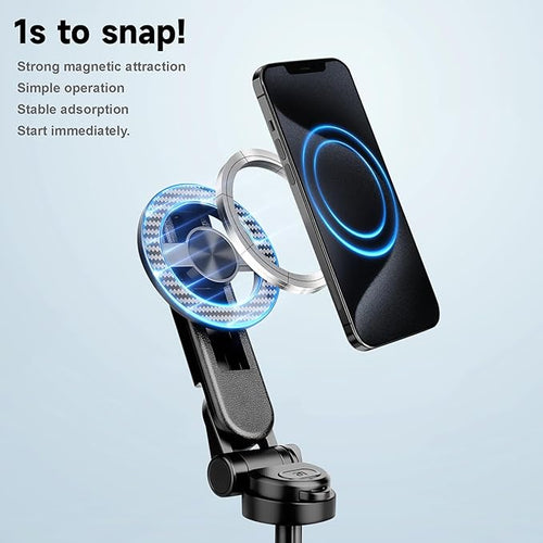2026 5-in-1 Magnetic Selfie Stick with Remote for Cell Phone 360° Rotation - Transforms into Mini Tripod/Camera Grip/Handheld Stabilizer/Phone Stand.Extend to 16 inches